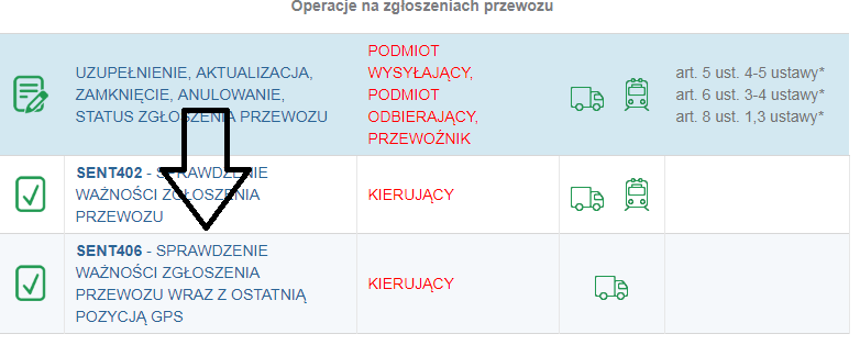 lista obiektów sent obiekt