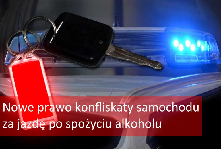 grafika przedstawia światła wozu policyjnego i kluczyki samochodu 