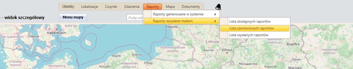 lista zamowionych raportów