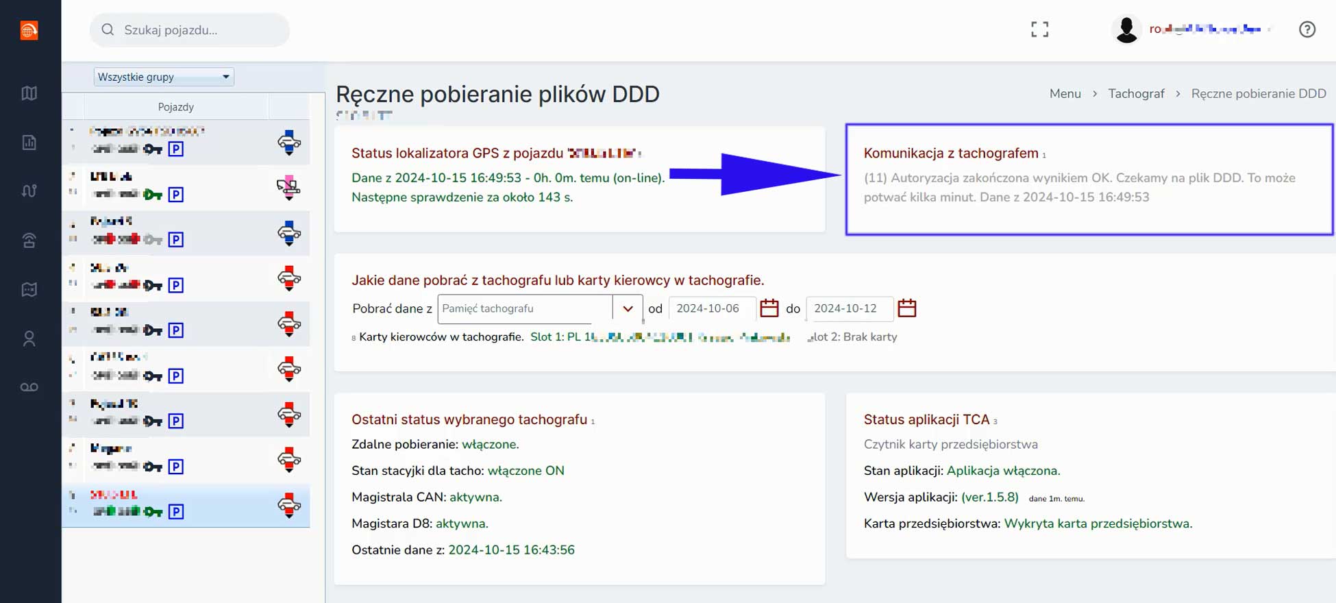 pliki DDD - komunikacja z tachografem, autoryzacja i pobieranie DDD