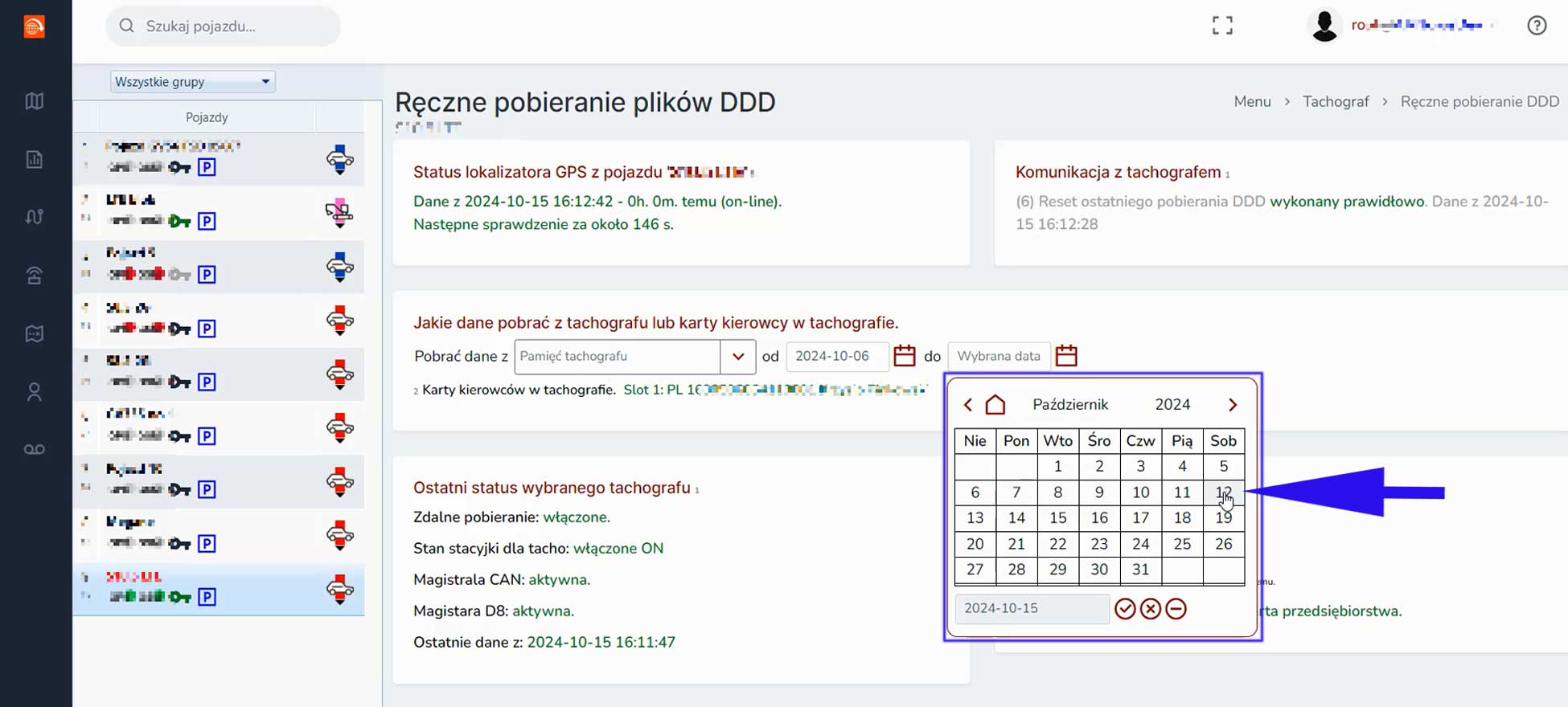 pliki DDD - wybór zakresu czasowego 