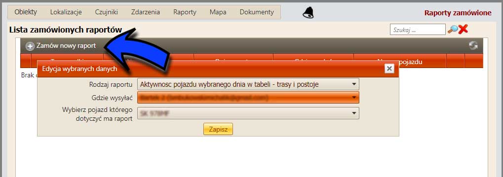 dodanie raportów